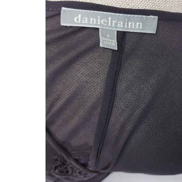 Daniel Rainn Purple Sleeveless Crochet Top Size S - Picture 6 of 9
